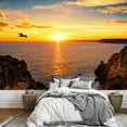 thumbnail image 1 of wall26 - Tranquil Sunset Scenery at The Ocean with The Sunlight Reflected on The Water - Removable Wall Mural | Self-Adhesive Large Wallpaper - 66x96 inches, 1 of 6