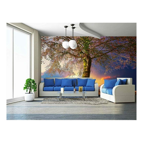 wall26 - Tree in The Park - Removable Wall Mural | Self-Adhesive Large Wallpaper - 66x96 inches