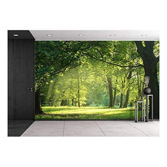wall26 Trees in a Summer Forest Removable Wall Mural Self