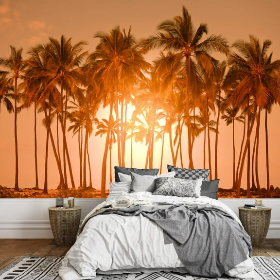 wall26 - Tropical Beach - Removable Wall Mural | Self-Adhesive Large Wallpaper - 100x144 inches