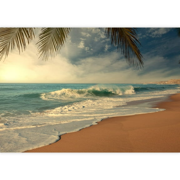 wall26 - Tropical Beach - Removable Wall Mural | Self-Adhesive Large Wallpaper - 66x96 inches