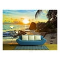 thumbnail image 1 of wall26 - Tropical Beach at Sunset - Nature Background - Removable Wall Mural | Self-Adhesive Large Wallpaper - 66x96 inches, 1 of 5