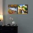 thumbnail image 1 of wall26 Two Piece Canvas - Rocky River and Waterfall Surrounded by Trees on 2 Panels - Canvas Art Home Art - 12x12 inches, 1 of 4