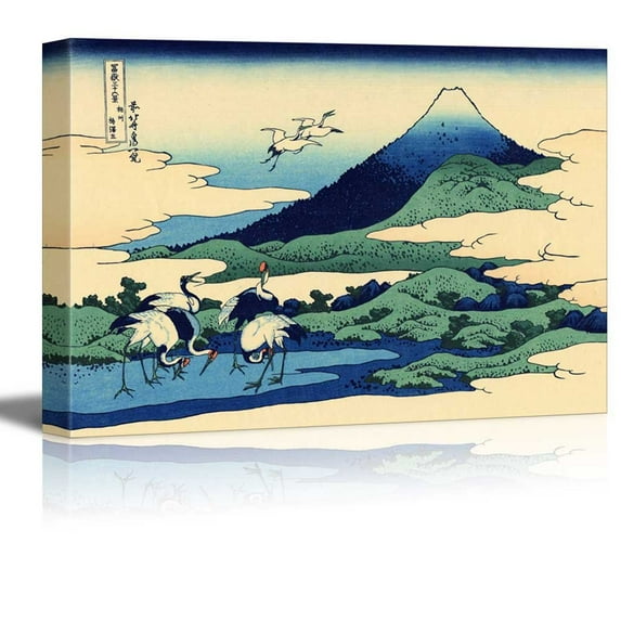 wall26 -Umezawa in Sagami Province by Katsushika Hokusai - Canvas Print Wall Art Famous Painting Reproduction - 32" x 48"