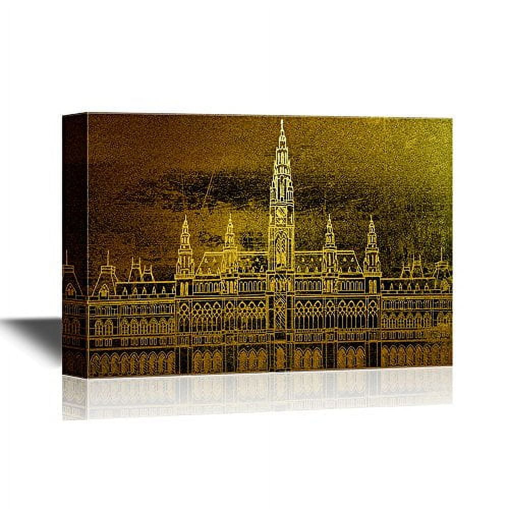 wall26 Vacation in Europe Canvas Wall Art Building in Vienna