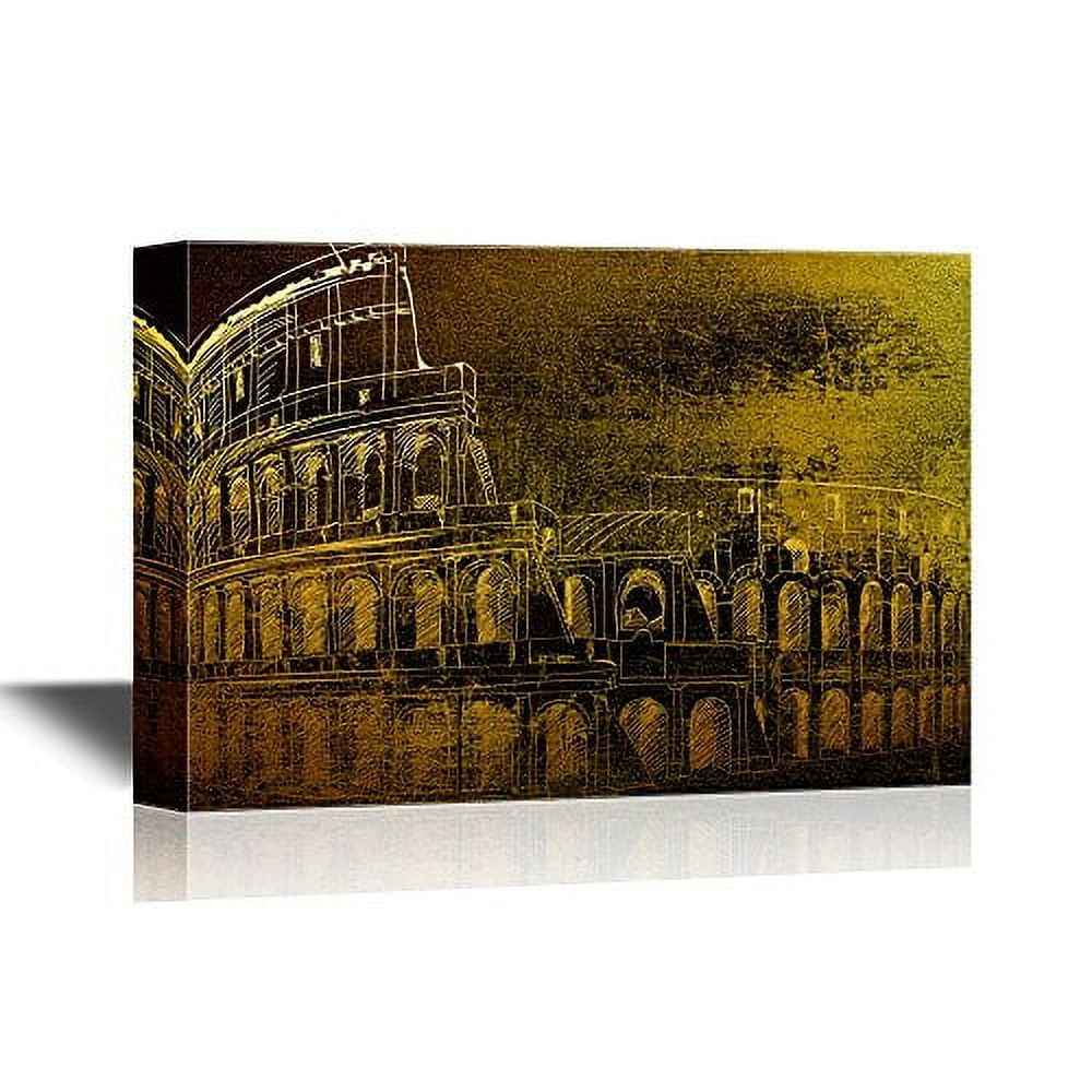 wall26 Vacation in Europe Canvas Wall Art The Ancient Colosseum in