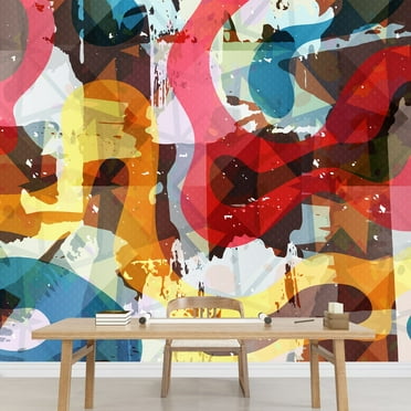 wall26 - Vector - Graffiti Beautiful Abstract Background Vector Illustration - Removable Wall Mural | Self-Adhesive Large Wallpaper - 66x96 inches