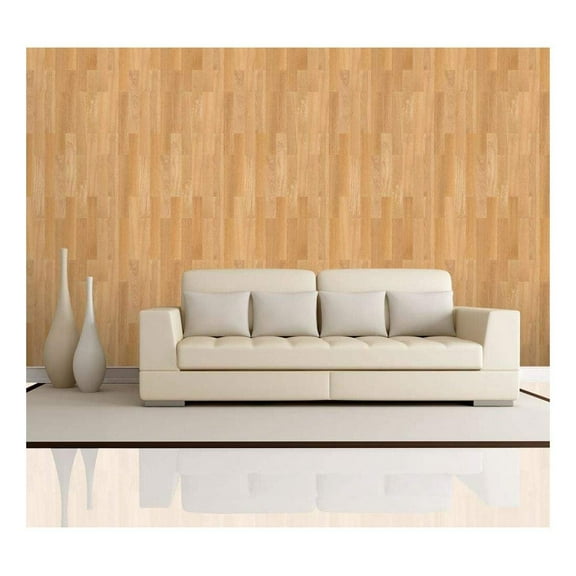 wall26 - Vertical Soft Brown Wood Textured Paneling Pattern - Wall Mural, Removable Wallpaper, Home Decor - 100x144 inches