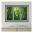 thumbnail image 1 of wall26 - Vintage Teal Window Looking Out Into a Green Bamboo Forest - Wall Mural, Removable Sticker, Home Decor - 36x48 inches, 1 of 8