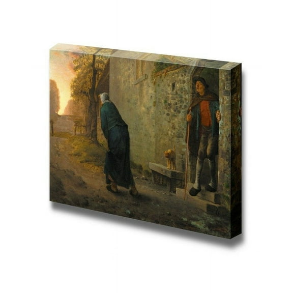 wall26 - Waiting by Jean-Francois Millet - Canvas Print Wall Art Famous Painting Reproduction - 24" x 36"