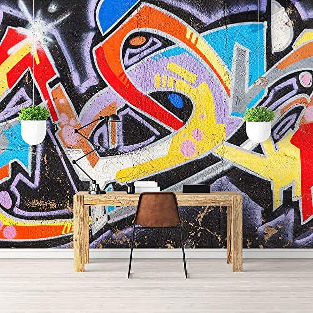 wall26 Wall Mural Simple and Mysterious Graffiti Art Removable Self