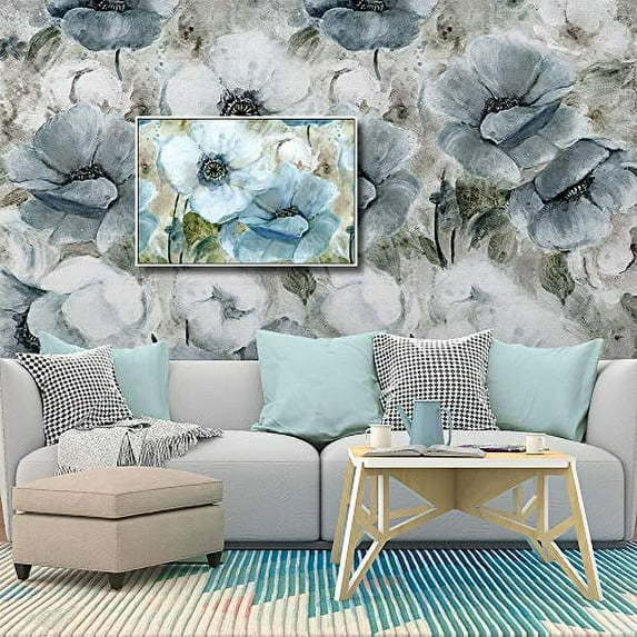 wall26 Wall Mural Vintage Style Beautiful Flower Removable Self-Adhesive Large Wallpaper - 66x96 inches
