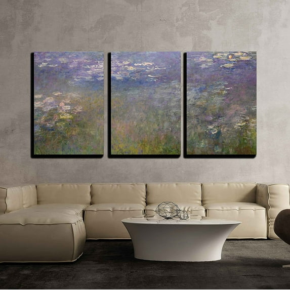 wall26 - Water Lilies by Claude Monet - Canvas Art Wall Art - 16"x24" Inches