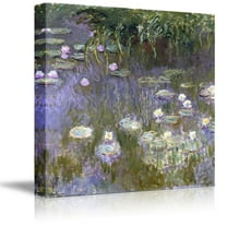 wall26 - Water Lilies by Claude Monet - Canvas Print Wall Art Famous Painting Reproduction - 16" x 16"