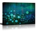 thumbnail image 1 of wall26 - Watercolor Dandelions on a Field Over Teal Wooden Panels - Canvas Art Home Art - 32x48 inches, 1 of 4