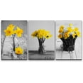 thumbnail image 1 of wall26 - Yellow Flowers in Vases - Canvas Art Wall Art - 16"x24" x 3 Panels, 1 of 5