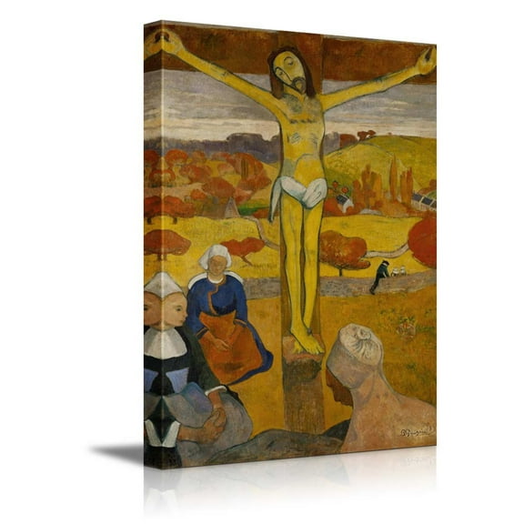 wall26 - "Yellow Christ by Paul Gauguin - French Post-Impressionist - Canvas Art Home Art - 12x18 inches