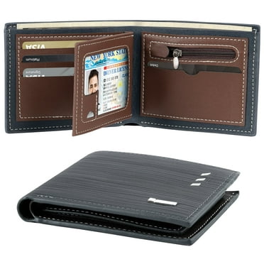 Wallet for Men - RFID Bifold Wallets with 7 Credit Credit Cards Slots, 1 ID Window, Stylish & Slim Minimalist Front Pocket & Wallet, Great Gift For Men