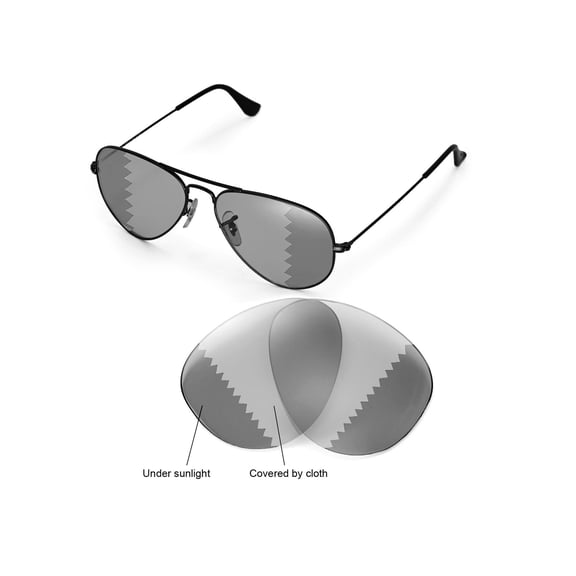 walleva 24k gold polarized replacement lenses for ray-ban aviator large metal rb3025 55mm sunglasses