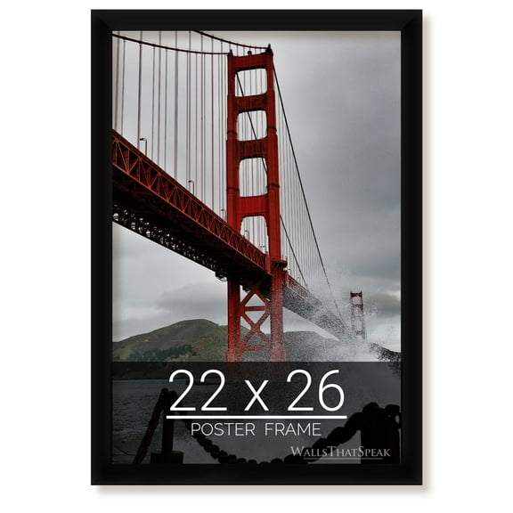 wallsthatspeak 22x26 Black Picture Frame for Puzzles Posters Photos or Artwork