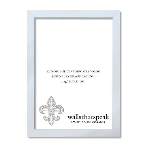 wallsthatspeak 5x7 White Picture Frame for Puzzles Posters Photos or Artwork