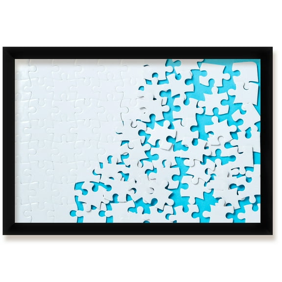 wallsthatspeak Puzzle Frame, Black, 21.25x15