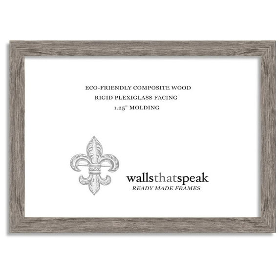 wallsthatspeak Puzzle Frame, Gray Barnwood, 27x20