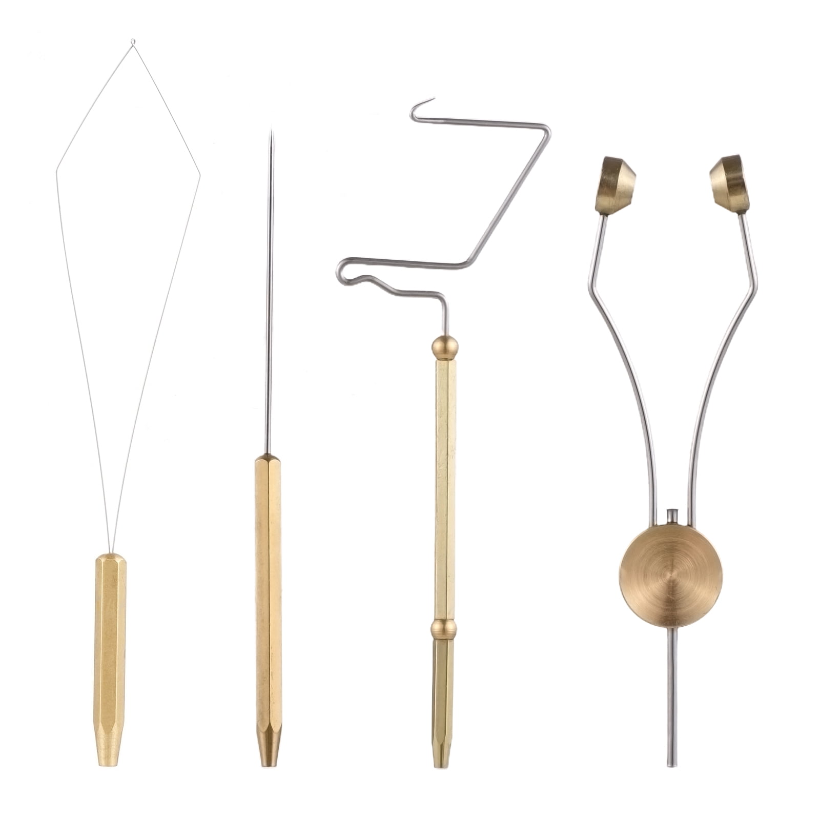 walmeck Bobbin Threader and Bodkin Set, Fly Tying Tools Combo Kit, Wire