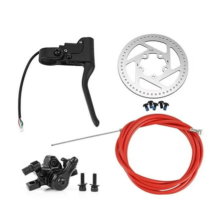 walmeck Electric Disc Brake Set Brake Lever Caliper with 110mm Disc Rotor and Cable Replacement for M365 / 1S E- Parts Accessories