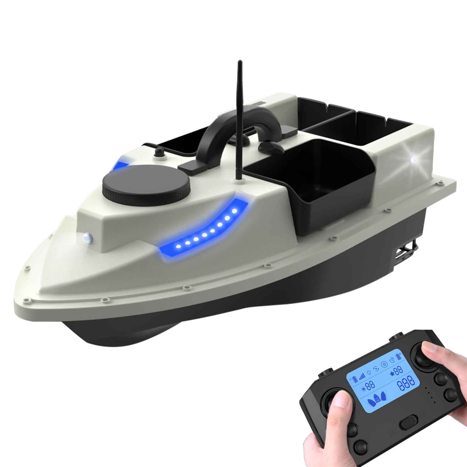 walmeck GPS Bait Boat 500M Wireless Remote Control Fishing Bait Boat