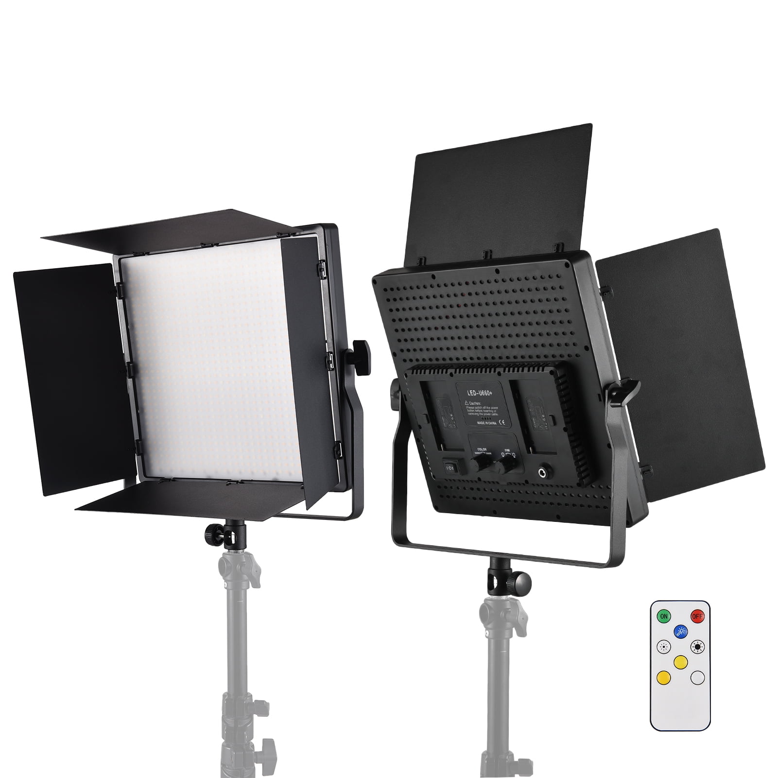 walmeck Photography Light, 90W Bicolor LED Panel with Metal Barndoors