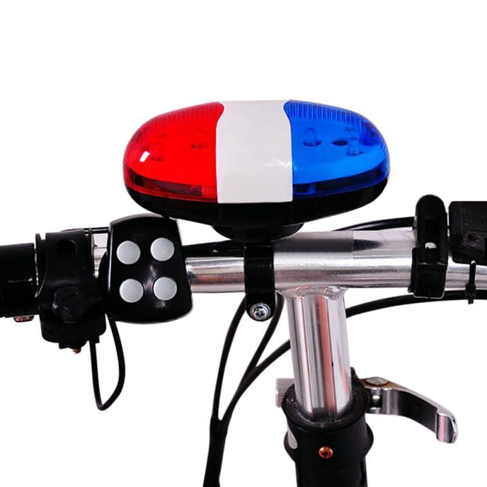 walmklly Bicycle Bell 6LED 4Tone Horn for Bicycle Bike Bells Police Car LED Bike Light Electronic Siren for Kids Bike Accessories Scooter Walmart
