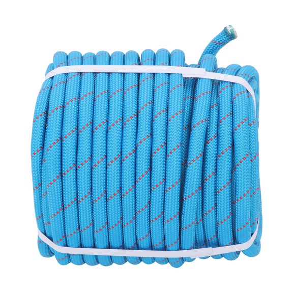 waltyotur 0.55 Inch 125 FT Braid Polyester Rope, 8400 LBS High Strength Tree Rope for Camping, Swinging, Tree Working (Blue)