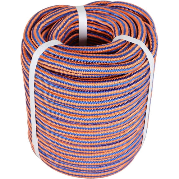 waltyotur 1/2 in x 150FT Arborist Bull Rope, 12 Strand Tree Rope, High Strength Polyester Rope for Garden, Boat, Swing (Blue and Orange)