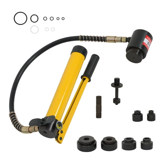 waltyotur 10 Ton 1/2 to 2 Inch Hydraulic Knockout Punch Kit Electrical Conduit Hole Cutter Set with 6 Dies Hole Complete Tool
