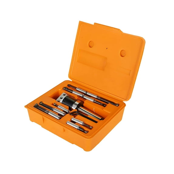 waltyotur 2 Inch Boring Head MT3 Shank 3/8 Inch - 16 Thread Boring Tool Set Steel with 9Pcs 1/2 Inch Carbide Boring Bar Set