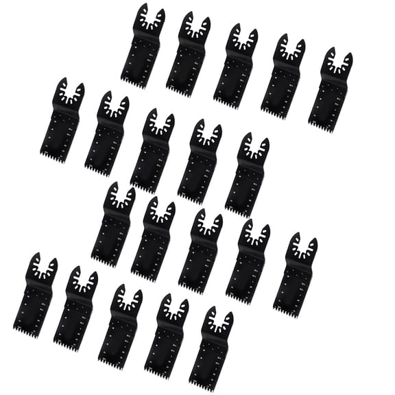 waltyotur 20Pcs Multi Tool Blades Oscillating Saw Blades Accessories Fit for Wood and Plastic Longer Wavy Tooth Multi Tool Blades