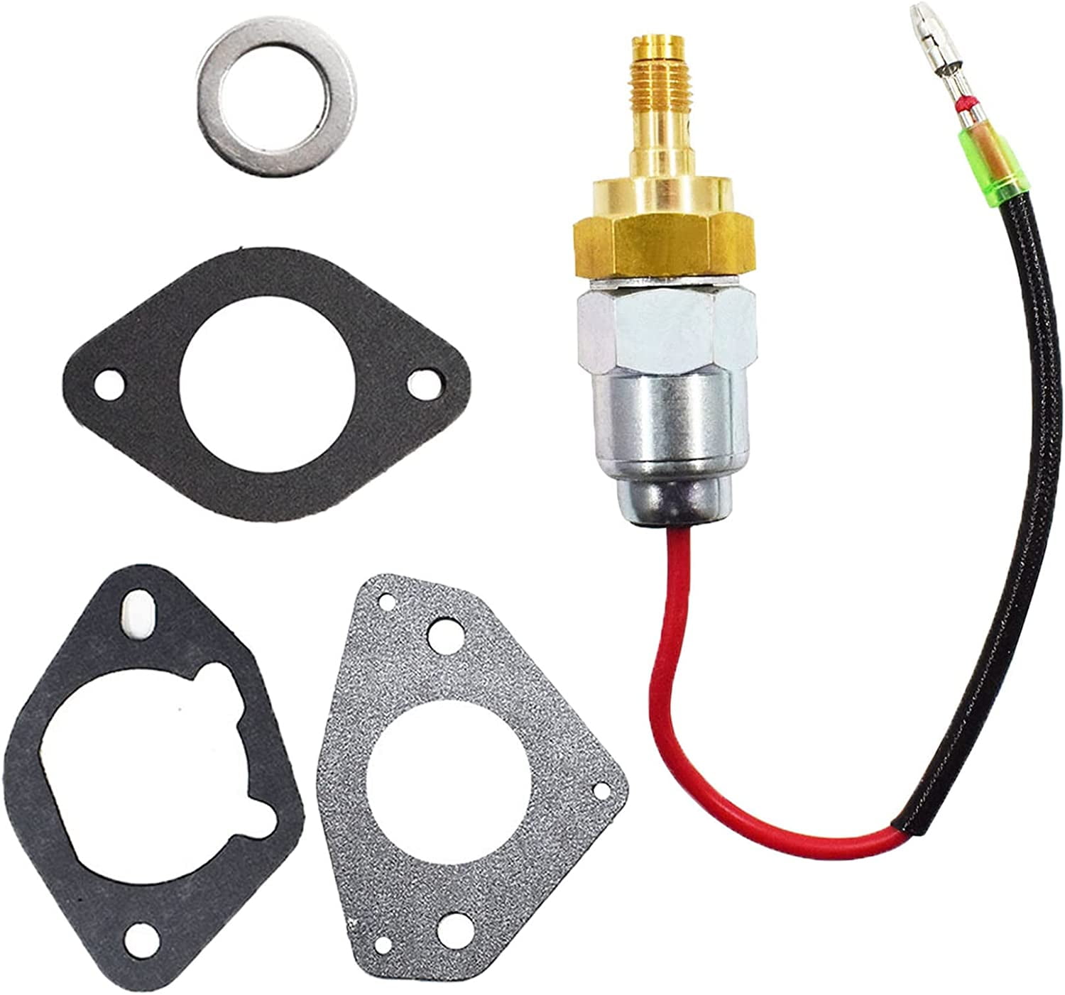 waltyotur 24757 22S Carburetor Fuel Solenoid Valve with Gaskets