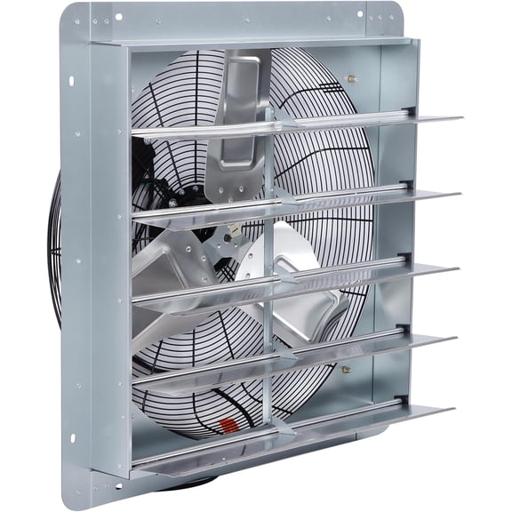 waltyotur 24 Inch Shutter Exhaust Fan with Speed Controller 4120CFM High Speed Wall Mounted for Garage Attic Greenhouse Shed Shop