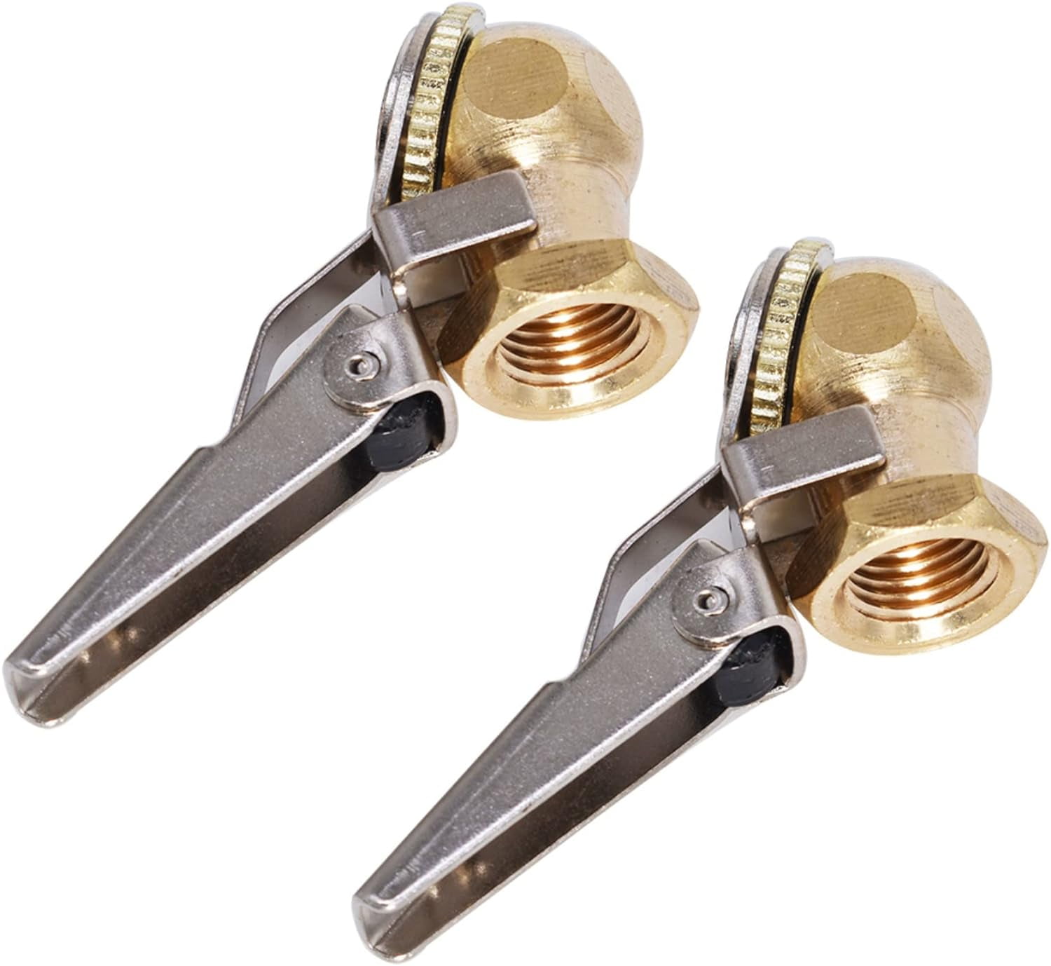 2pcs Brass Lock On Tire Inflator Locking Air Chuck Hose Attachment 1/4Npt - Foto 7