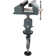 waltyotur 3 Inch Universal Table Vise 360 Degrees Swivel Vise Rotating Bench Vise Fit for Woodworking, Cutting Conduit, Drilling, Metalworking