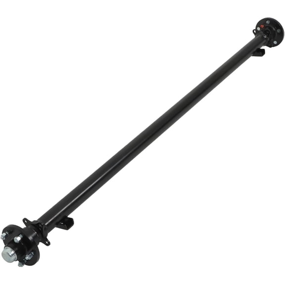 waltyotur 3500Lbs 5 Lug 4.5 Inch Trailer Axle 73 Inch Hub Face 60 Inch Wide Frame