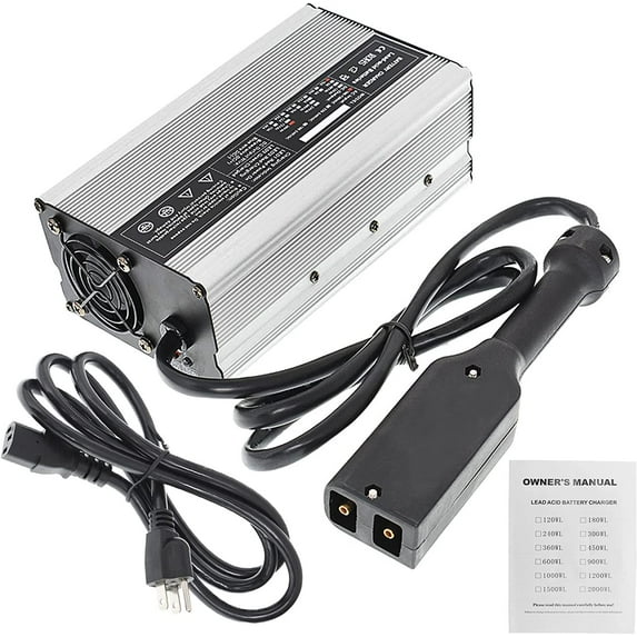 waltyotur 36V 18A LED Display Battery Charger Replacement for Yamaha EZ-GO TXT Club Car Golf Cart with D-Plug/Powerwise Style Plug