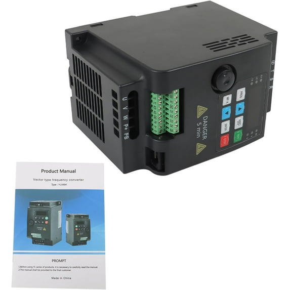 waltyotur 3HP 2.2KW Frequency Converter Variable Frequency Drive VFD 220V 1 to 3 Phase for Motor Speed Control