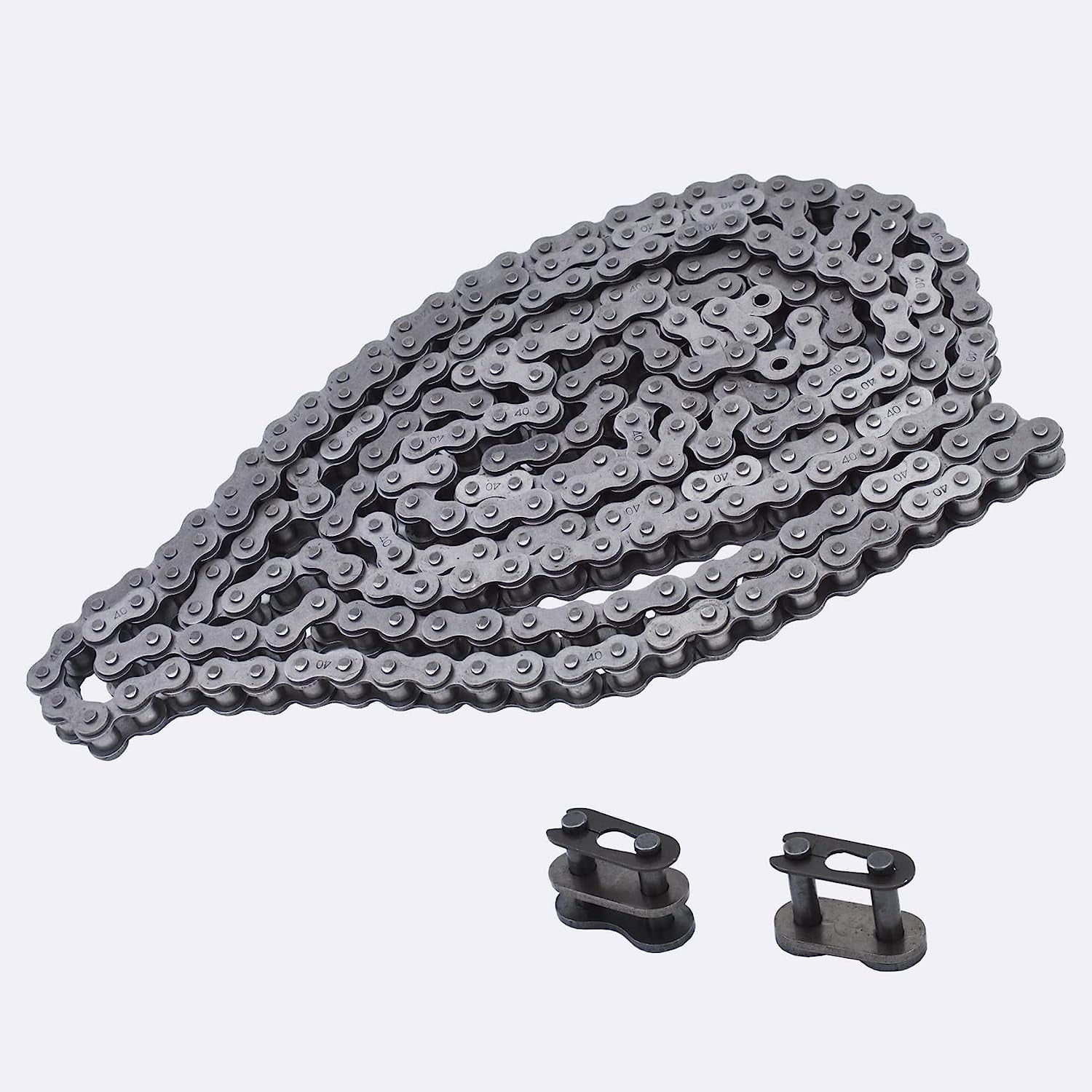 Jawmoy Pack-10#428 Chain Master Link Roller, Steel Alloy Heavy Duty Roller Chain Connector Links, Auto Parts For Dirt Bike Quad Buggy Mini Bike Pit