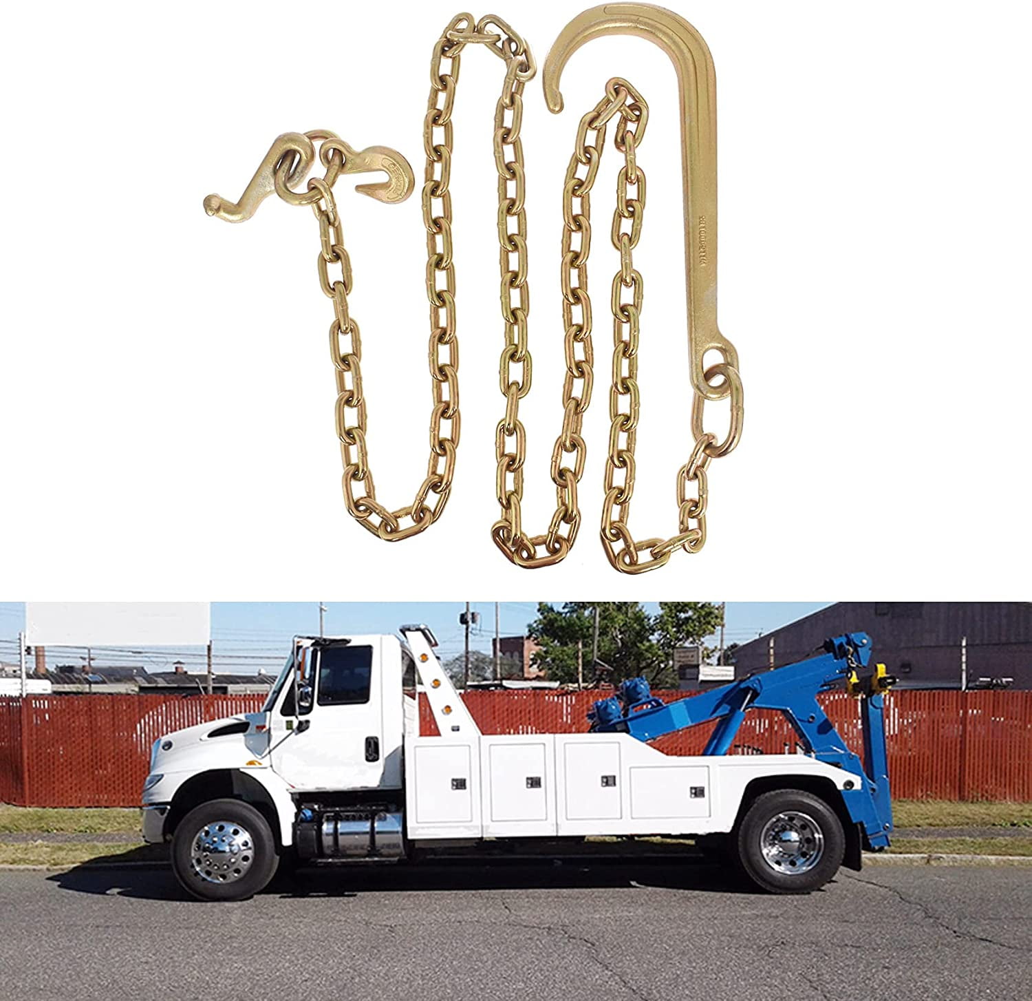 Tow Chain J Hook Mini R Hook Recovery Wrecker 5/16 × 8 FT Grade - Foto 10