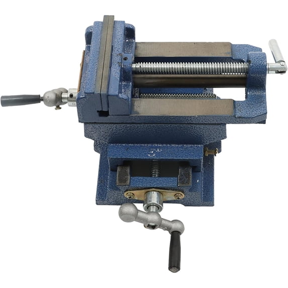 waltyotur 5-Inch Drill Press X-Y Compound Vise Blue Heavy Duty Benchtop Compound Cross Slide Vise Fit for Clamping Workpiece Processing