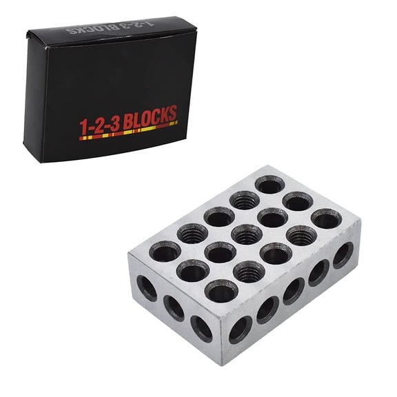 waltyotur 5 Pair of 1-2-3 Blocks Matched Pair with 23 Holes Precision Machinist Milling 0.0002 Inch Milling Machine Jig