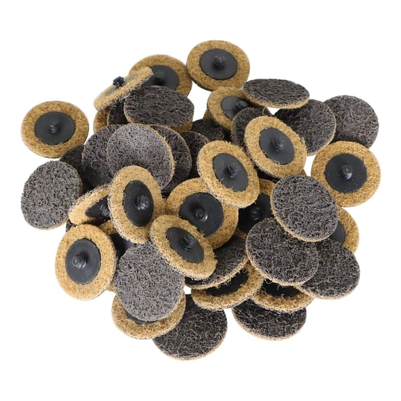 waltyotur 50 Pcs 2Inch Brown Quick Change Surface Prep Conditioning Discs, for Metal Surface Treatment, Cleaning, Polishing, and Deburring