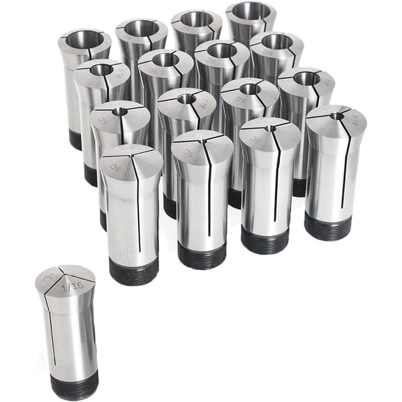 waltyotur 5C Collet Set 17PCS 1/8-1-1/16 Inch Fit for CNC Milling Lathe Tool Engraving Machine